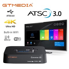 4K ATSC 1.0/3.0 OTA Digital TV Cable Box USB DVR Recording WLAN Android Player