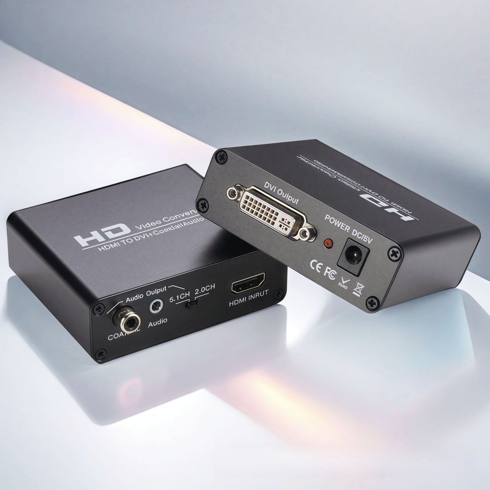 HDMI to DVI converter with coaxial 3.5audio output HDMI to DVI + Audio converter