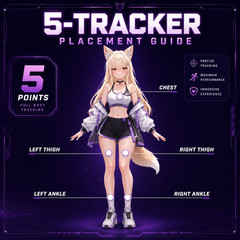 SlimeVR Compatible Full-Body Trackers 5-Pack | VRChat SteamVR FBT Kit Budget Fri