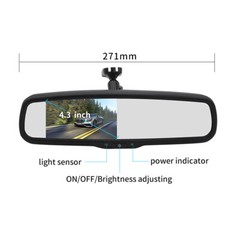 4.3″ OEM Mirror Monitor +No.1 Bracket for Ford Toyata Jeep Nissan Backup camera