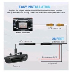 Tailgate Handle Backup Camera for 2002-2008 Dodge RAM 1500 2500 3500 Tailgate…