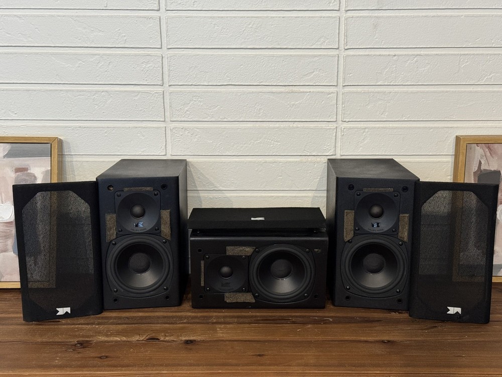 Set of 3 M&K Miller & Kreisel S-85 Satellite Speakers + S-85C Center Speaker
