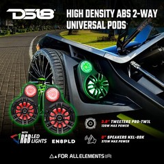 DS18 EN8PLD Polaris Slingshot Pods with 8″ Speaker and 3.8″ RGB Tweeter – Pair