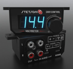 Stetsom 4in1 Universal Bass Knob with Voltmeter/High to RCA input converter