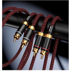 Audiophile 2RCA Stereo Audio Cable 6ft – Gold Plated//