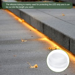 Silicone Tube Sleeve Rubber LED Strip Dustproof Cover Fit for 8mm Wide Strip 5m