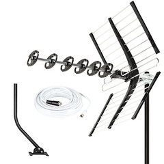 200 Miles Xtreme Signal Long Range ATSC TV VHF UHF FM Outdoor Antenna 1080 & 4k