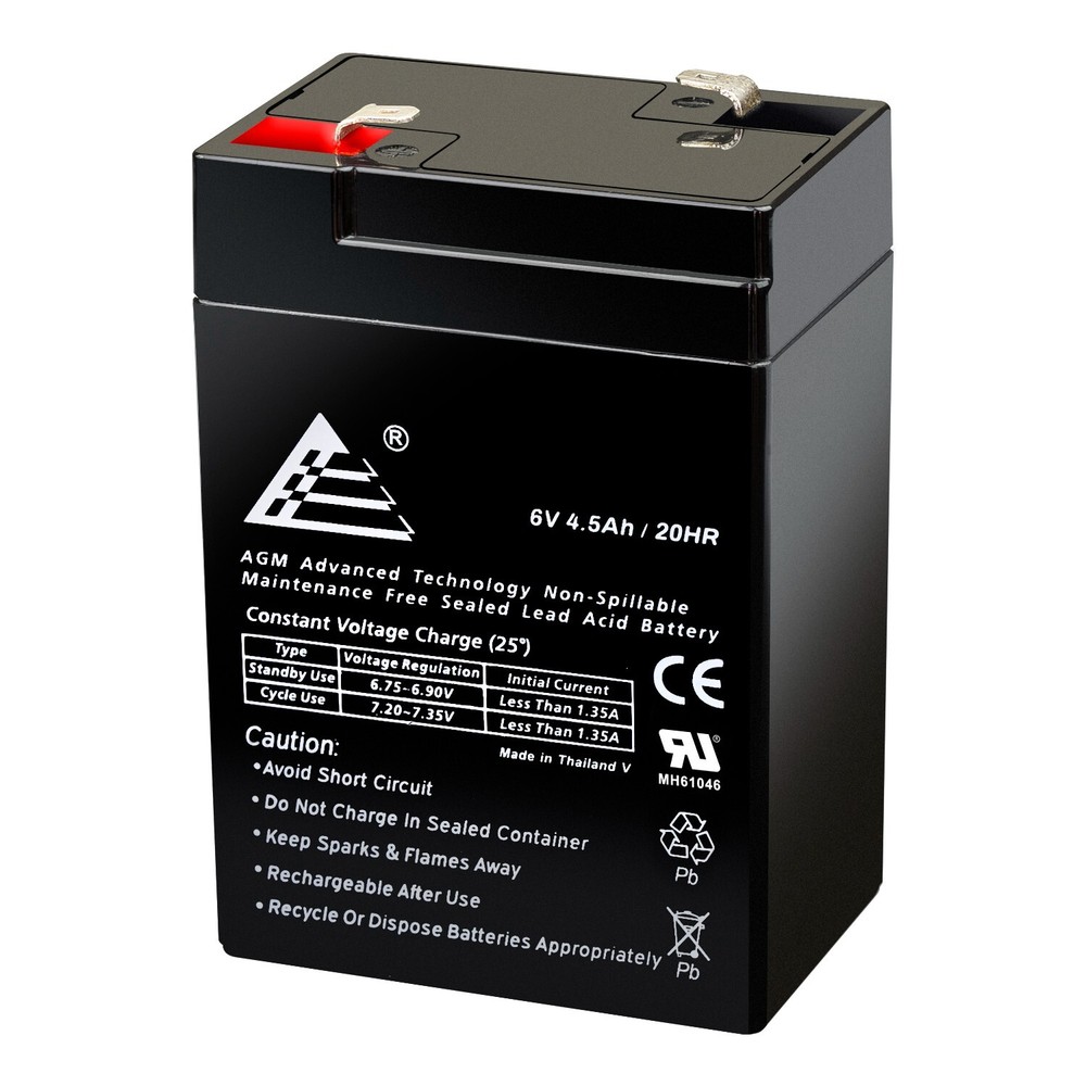 ExpertBattery 6V 4.5Ah Rechargeable Battery for BB Battery BP4.5-6, BP5-6