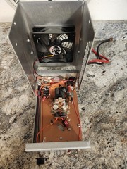 307 AMPS Linear amplifier . (2) 2SC2879C 💊 and cooling fan. SOLD AS PARTS.