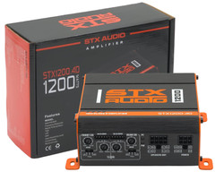 STX Audio STX1200.4D 1200W 4-Channel Class D Amp, 300W RMS, Bridgeable, LPF/HPF
