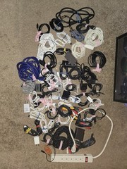 Mixed Lot of Assorted Cables, Chargers & Electronics Accessories – Untested