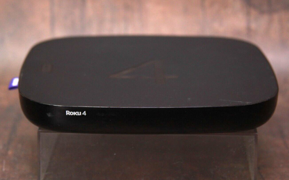Roku 4 4400X HD & 4K UHD Streaming Media Player – Black – Tested Works!