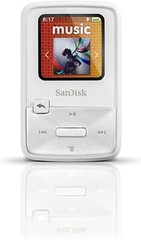 4 GB SanDisk Sansa Clip Zip White Digital Media Player RARE