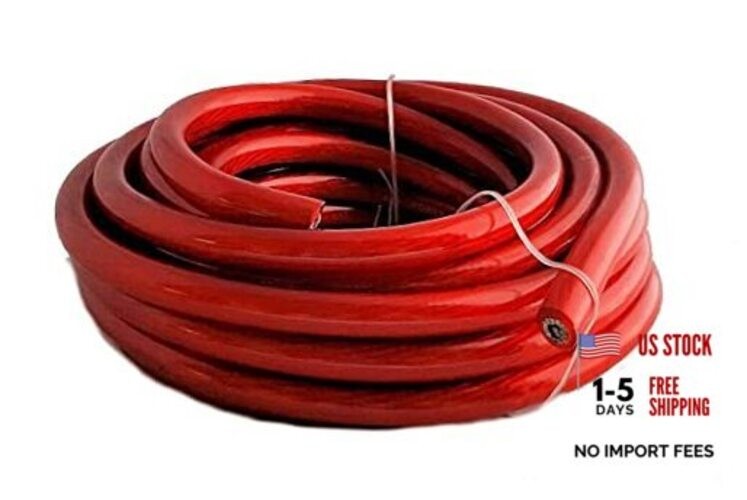 IMC Audio 4 Gauge CCA Power Red Wire Cable (25ft Red) Battery Cable Wire,