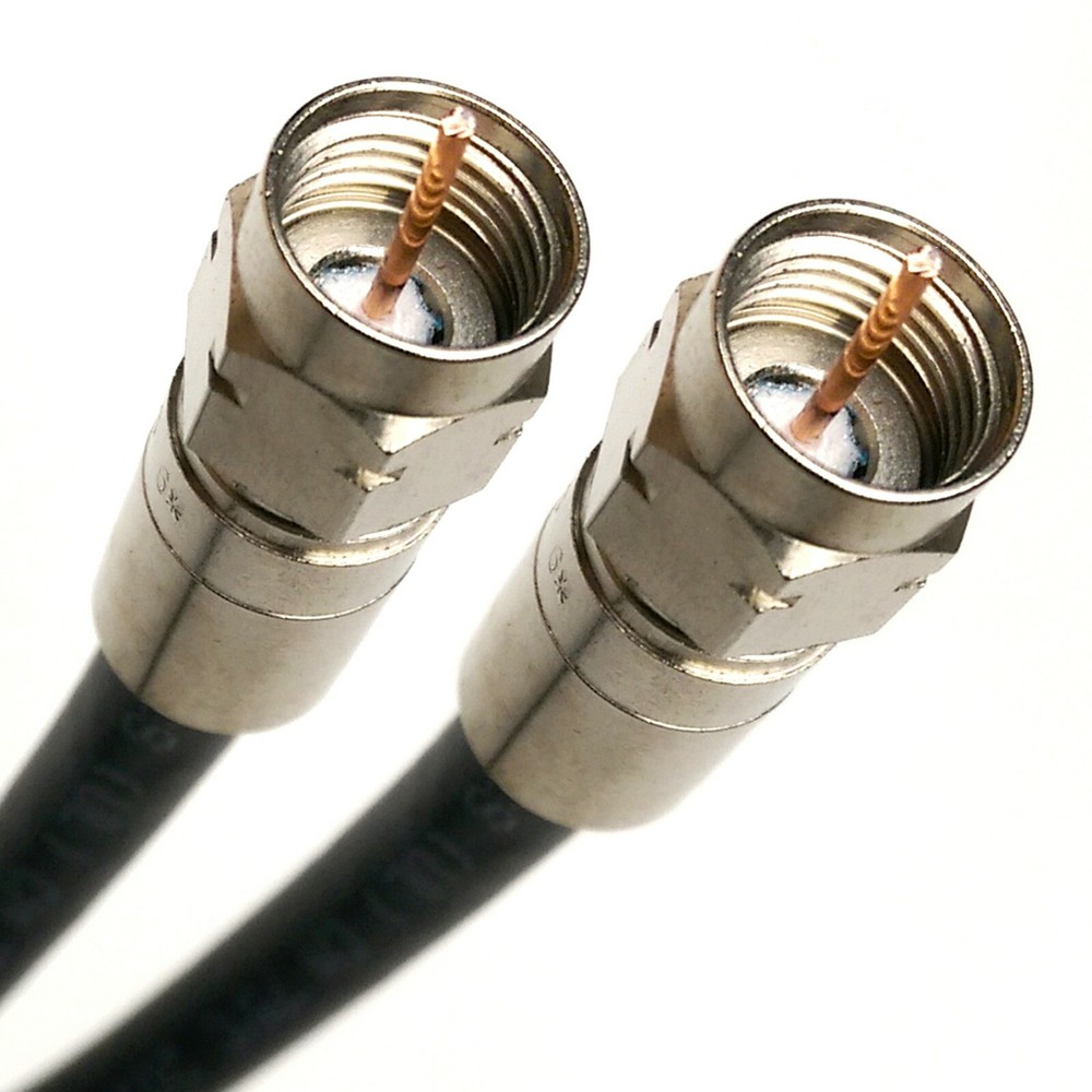 1ft – 200ft RG6 QUAD SHIELD 3GHz COAXIAL CABLE WITH CORNING GILBERT F-CONNECTORS