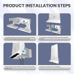 Durable ABS Starlink Wall Mount Holder – Effortless Setup & Cable Management