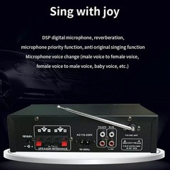 1000W Small Bluetooth Power Amplifier Stereo Receiver Audio Amp USB Music Player