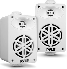 Pyle PDWR35WT 200W waterproof indoor outdoor speaker pair white 3.5 Inches
