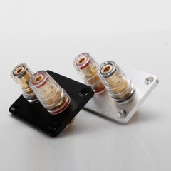 Aluminum Binding Post Speaker Box Banana Jack Socket Plate Banana Plug Connector