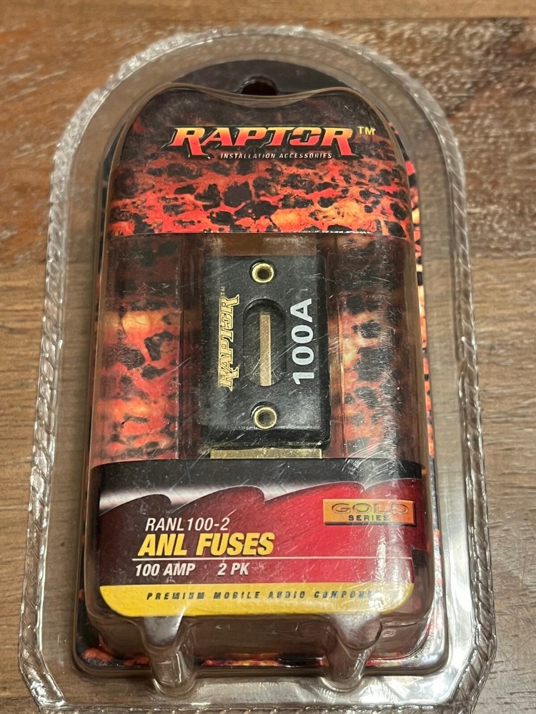 Raptor 100 Amp ANL Gold Plated Fuses – 2-Pack ~ Car Audio Auto Stereo RANL