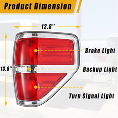 2009-14 F150 F-150 Right Passenger Side Tail Light Housing–Compatible Replacemen