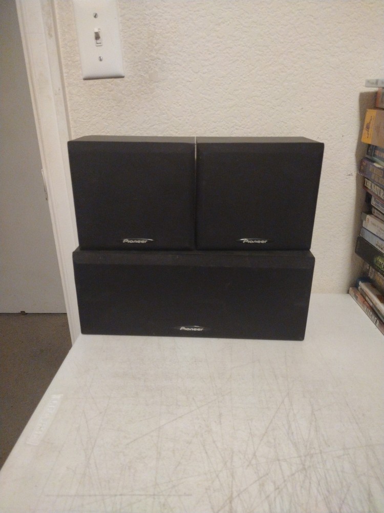 PIONEER Surround Sound Speakers 3 Pce Set 50w 16ohm S-CR4000-K. B