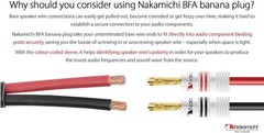 Nakamichi GrubLock Excel Series 24k Gold Plated BFA Banana Plugs, 10-18 AWG |…