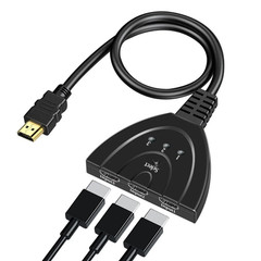 4K HDMI Switch 3 Port Splitter Cable Switcher HUB Adapter for HDTV PS4 Xbox PC