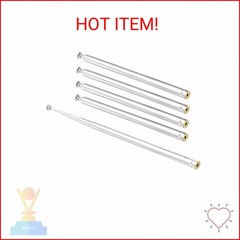 Uxcell 5 Sections Telescopic Antenna, 12 Inches 310mm Long for AM FM Radio TV, 5