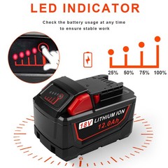 2P For Milwaukee for M18 Lithium Ion 12.0Ah Extended Capacity Battery 48-11-1860