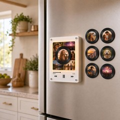 Custom NFC Music Player Fridge Magnet Rotatable Disc