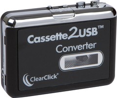 USB Cassette Tape Converter Player + Cassette Tape To MP3 & CD Wizard Software