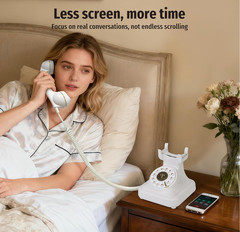 Bluetooth Retro Home Phone Speakerphone Black White Pink Hands-Free
