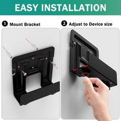 appacare Cable Box Mount, Modem Mount,Adjustable Wall Mount for 1 pcs, Black