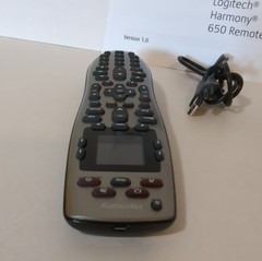 Logitech OEM Original Harmony 650 Wireless Remote Control Silver Black USB