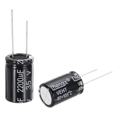 2200uF 35V 16x25mm Electrolytic Capacitor, Radial Leads Aluminum Capacitor 15Pcs