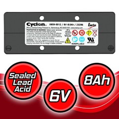 EnerSys Cyclon 0859-0012 6V 8.0Ah Rechargeable Battery, 2 Year Warranty