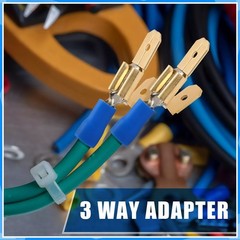 50PCS/Set Dual Male Single Female Brass Piggyback Spade Connectors Accessories