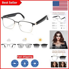 Waterproof Bluetooth Glasses with Audio, UV400 Protection & Quick Charge