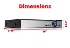 16 Channel H.265 CCTV Security DVR with 4TB Hard Drive Standalone Video Recorder
