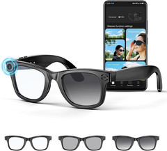 AI Smart Glasses 4K HD Camera, BT Call, 800W Anti-Shake Camera Glasses with Vide