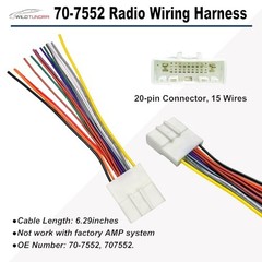 20Pin Radio Wiring Harness for 20Pin Harness+Antenna for Nissan/Subaru(15wires)