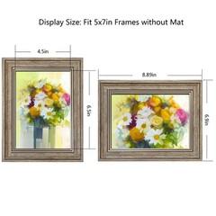 LUCKYLIFE 5×7 Picture Frame Set of 4, Rustic Farmhouse 5×7, Mix Color