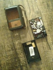 Vintage pocket Transistor radio vintage Hong Kong W Leather Case