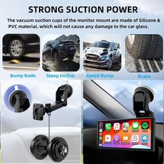 Industrial Strength Carplay Suction Mount for Ultimate Stability – 7-10.26 Inch