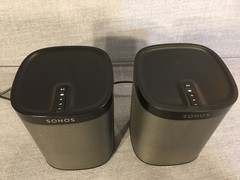 Pair (2) Sonos PLAY:1 A201 Speakers, 256mb memory, Working, S2 app, Manuf. 1-19.