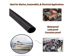 3:1 Heat Shrink Tubing Heavy Duty Black Polyolefin Marine Grade Sleeving LOT
