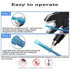 400/100x Waterproof Heat Shrink Butt Connectors Wire Splice Crimp Terminals Kit