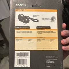 Sony MDR-G45LP Lightweight Behind The Neck Wired Headphones – Black NEW SEALED