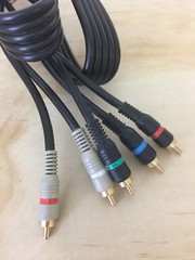 6FT COMPONENT VIDEO CABLE WITH AUDIO 5 RCA RED GREEN BLUE RGB for HDTV DVD VCR
